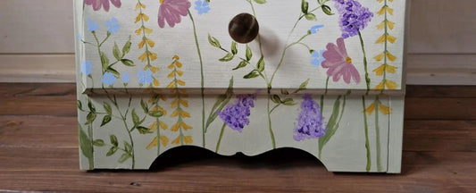 Hand painted wildflower locker