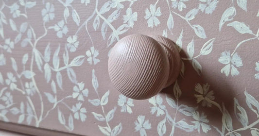 Hand painted blush floral locker