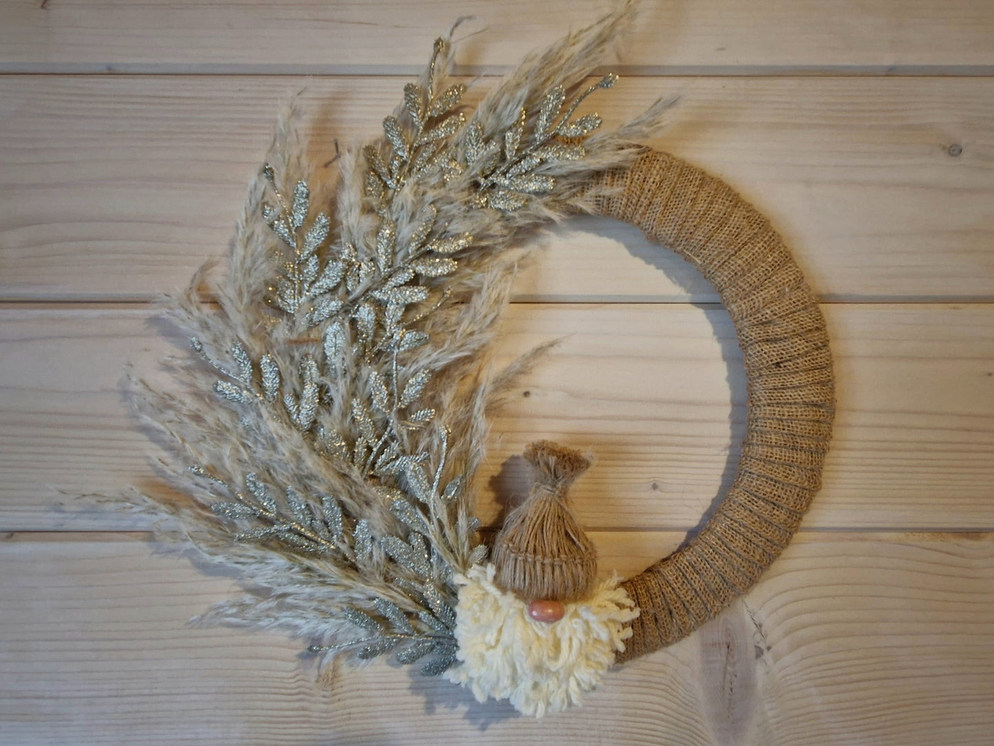 Handmade Christmas gnome wreath