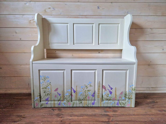 25% off Blue meadow monk's bench