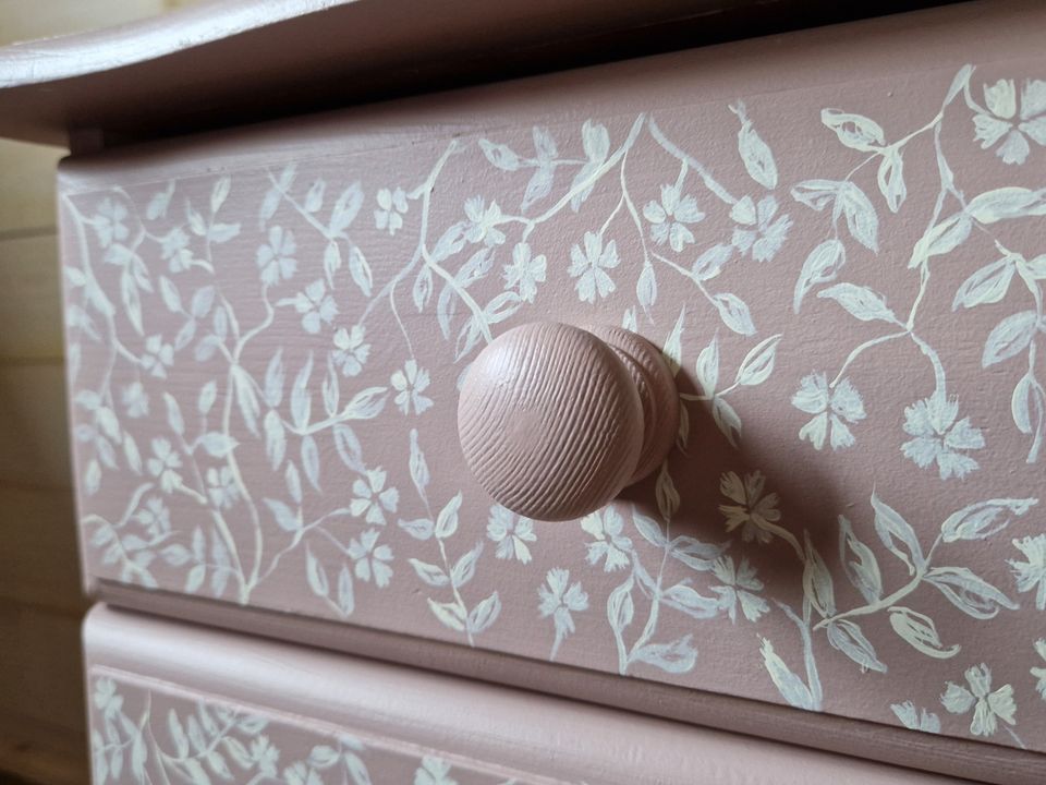 25% off Blush floral bedside locker