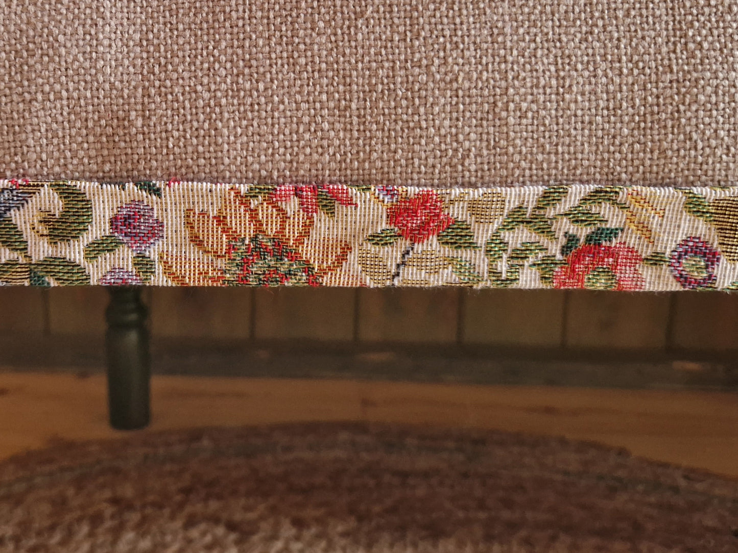 25% off Floral trim footstool