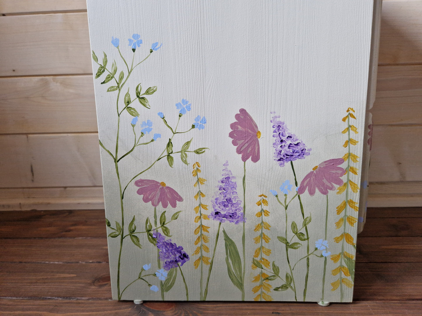 25% off Hand painted Wildflower bedside locker