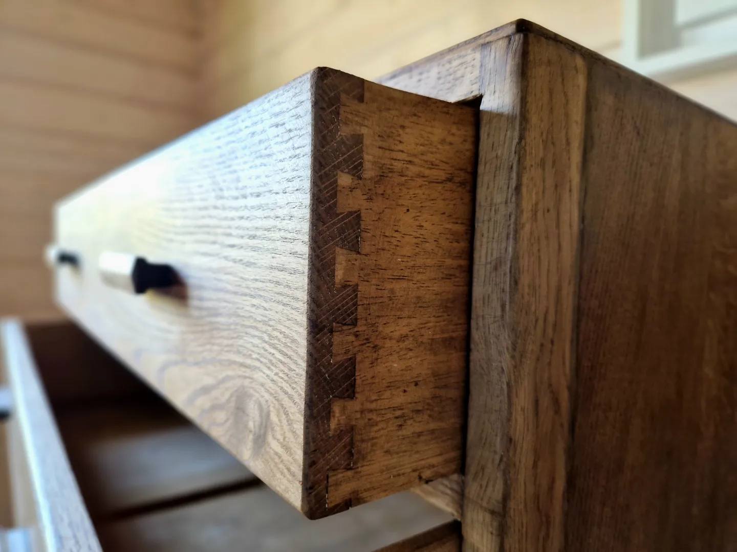 Vintage oak linen cupboard / pantry