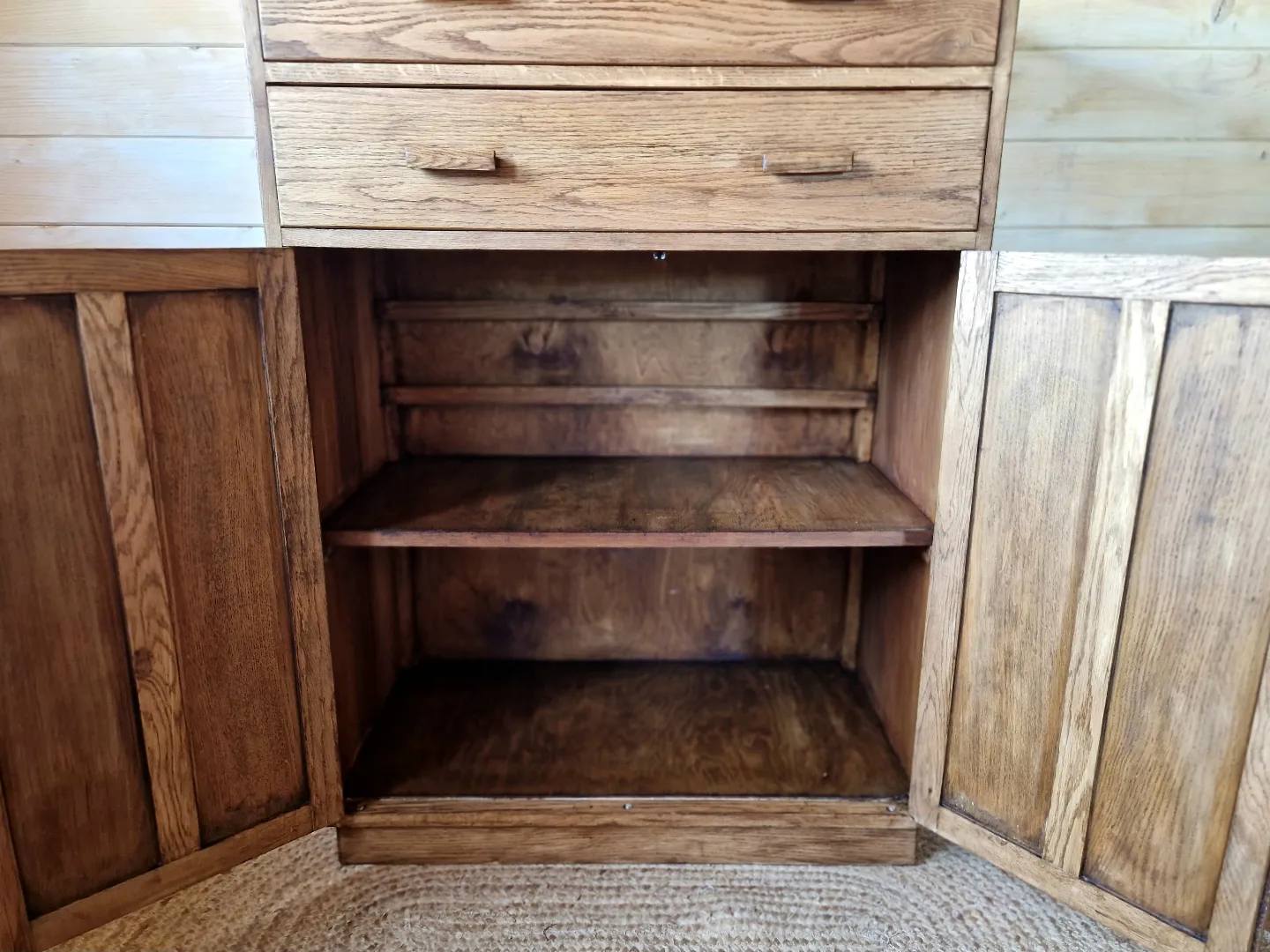 Vintage oak linen cupboard / pantry